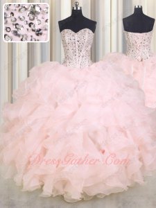 peach pink quinceanera dresses