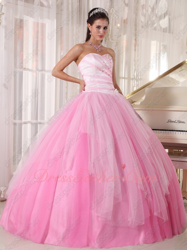 Lovely Pink Girls Prefer Color Tulle NM Quinceanera Ball Gown Simple But Beautiful - Click Image to Close